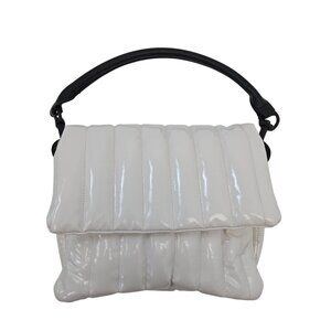 Think Royln White Puffer Bar Handbag